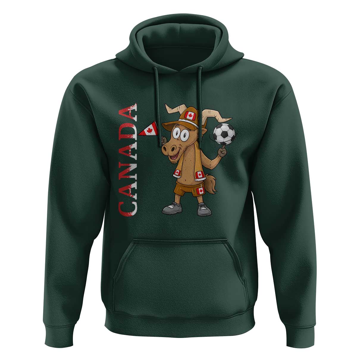 Proud Canada Soccer Moose Hoodie Canadian Football Fan