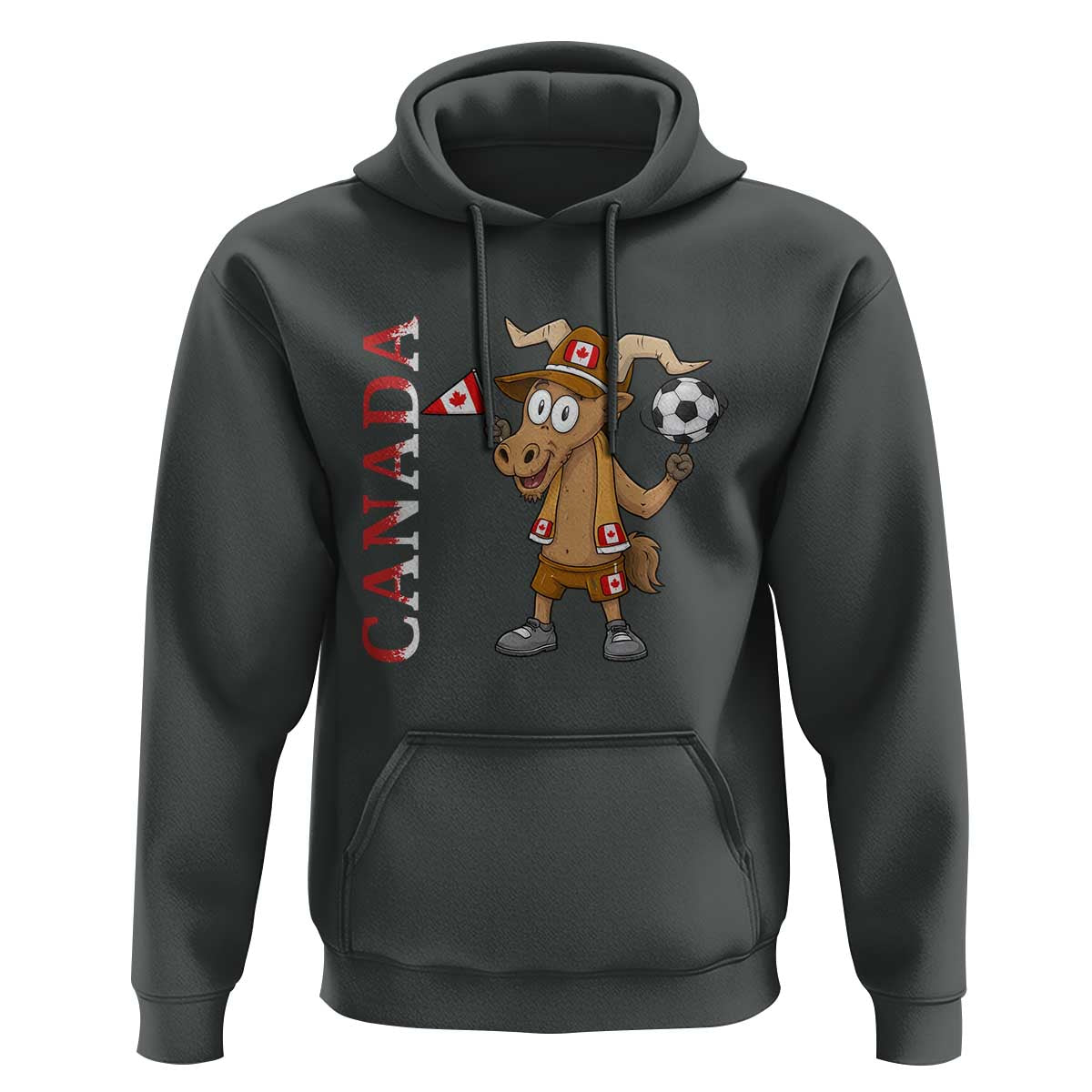 Proud Canada Soccer Moose Hoodie Canadian Football Fan