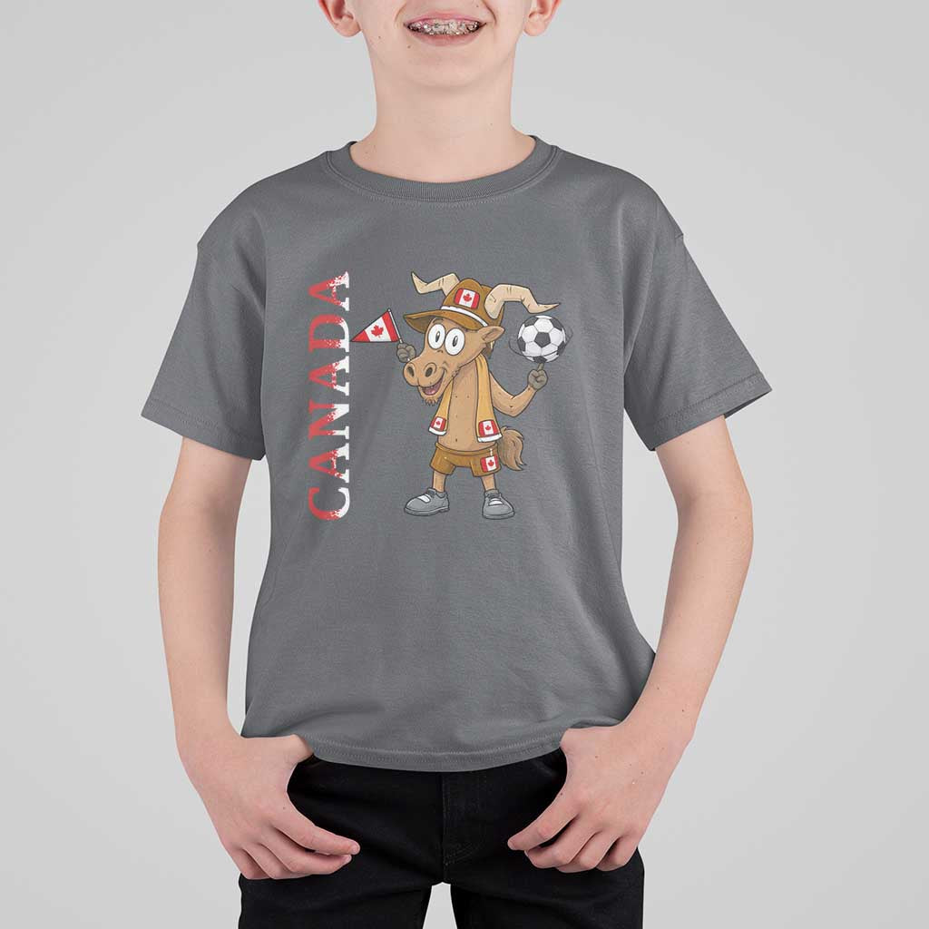 Proud Canada Soccer Moose T Shirt For Kid Canadian Football Fan