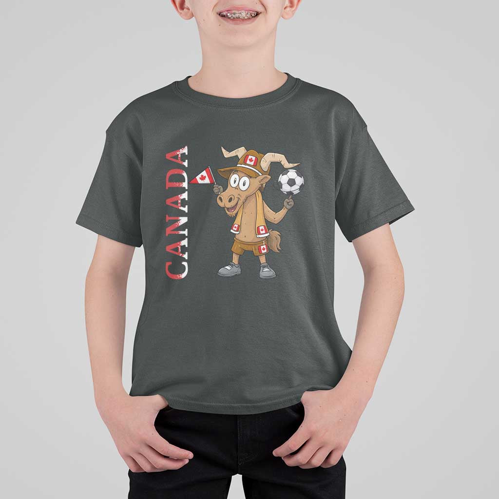 Proud Canada Soccer Moose T Shirt For Kid Canadian Football Fan