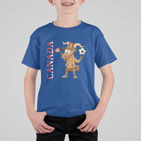 Proud Canada Soccer Moose T Shirt For Kid Canadian Football Fan