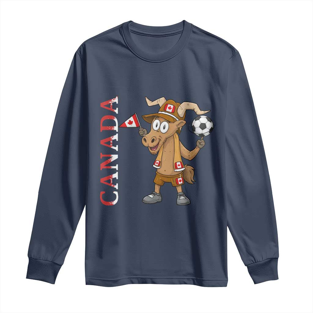 Proud Canada Soccer Moose Long Sleeve Shirt Canadian Football Fan