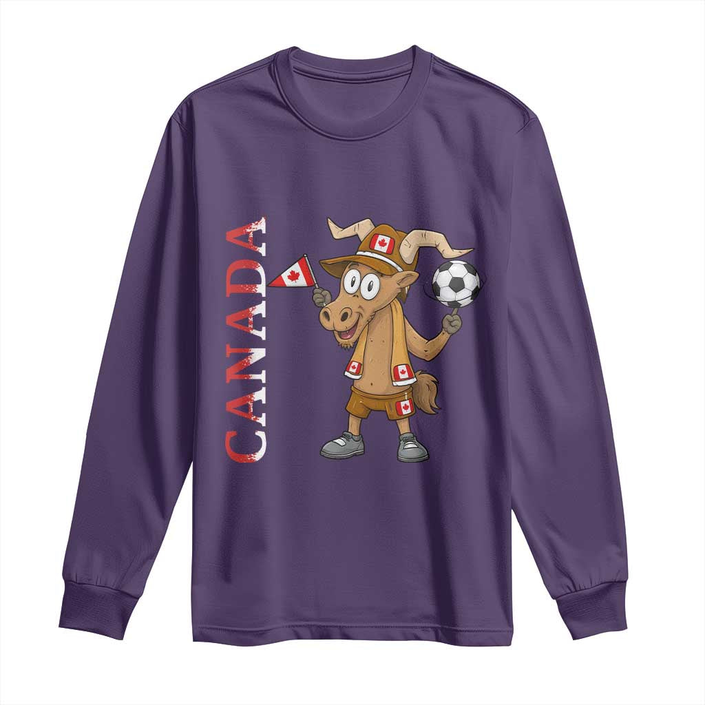Proud Canada Soccer Moose Long Sleeve Shirt Canadian Football Fan