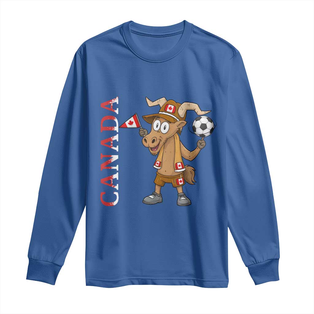 Proud Canada Soccer Moose Long Sleeve Shirt Canadian Football Fan