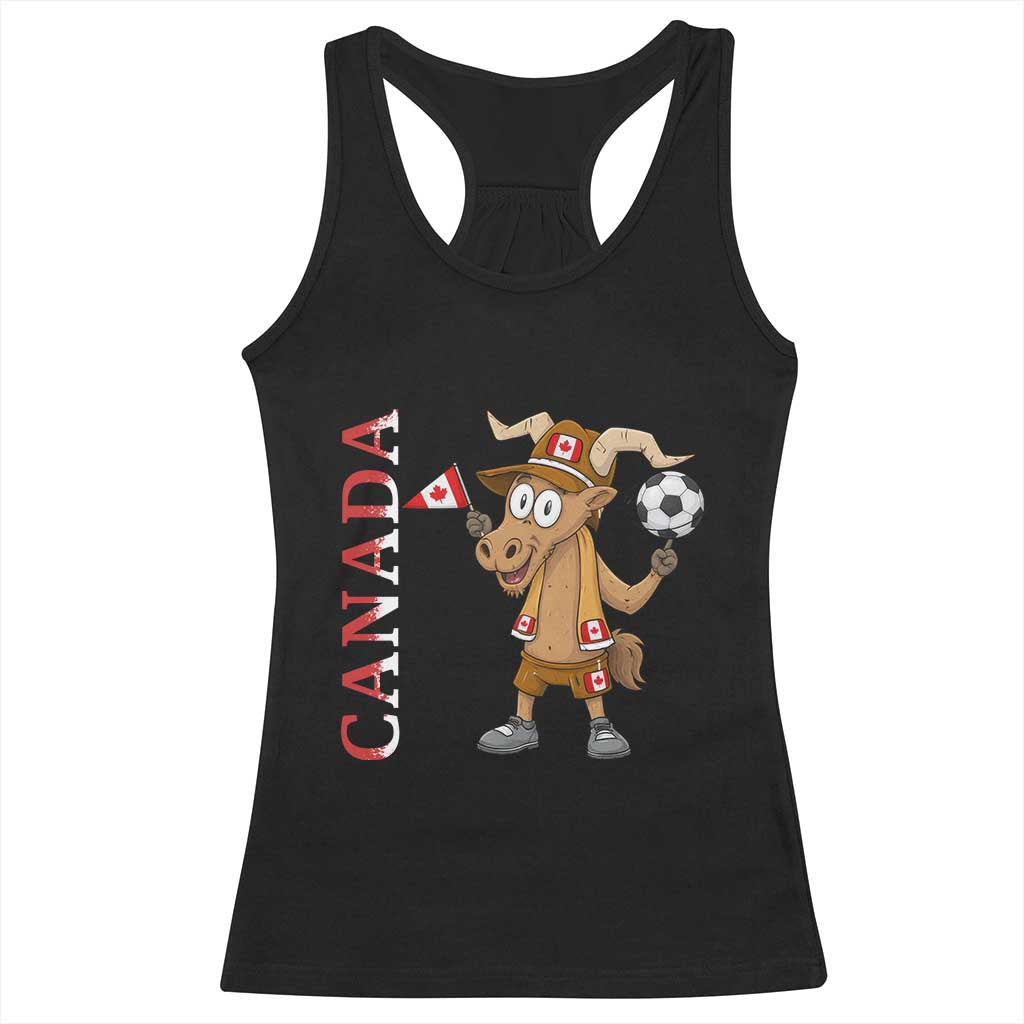 Proud Canada Soccer Moose Racerback Tank Top Canadian Football Fan