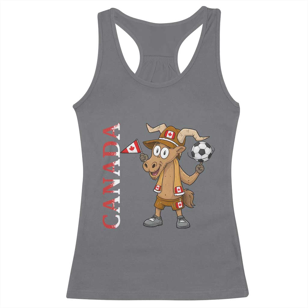 Proud Canada Soccer Moose Racerback Tank Top Canadian Football Fan