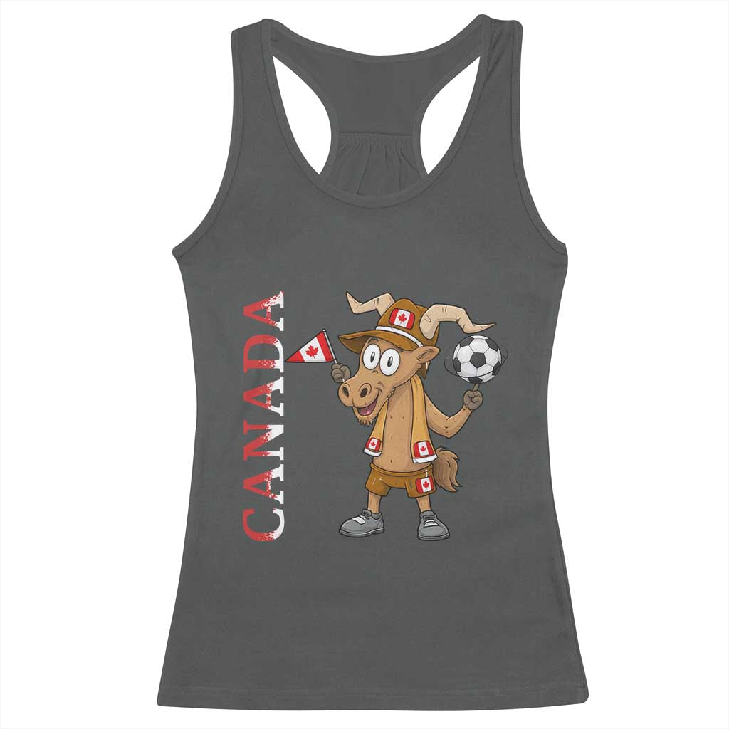 Proud Canada Soccer Moose Racerback Tank Top Canadian Football Fan