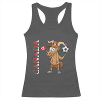 Proud Canada Soccer Moose Racerback Tank Top Canadian Football Fan