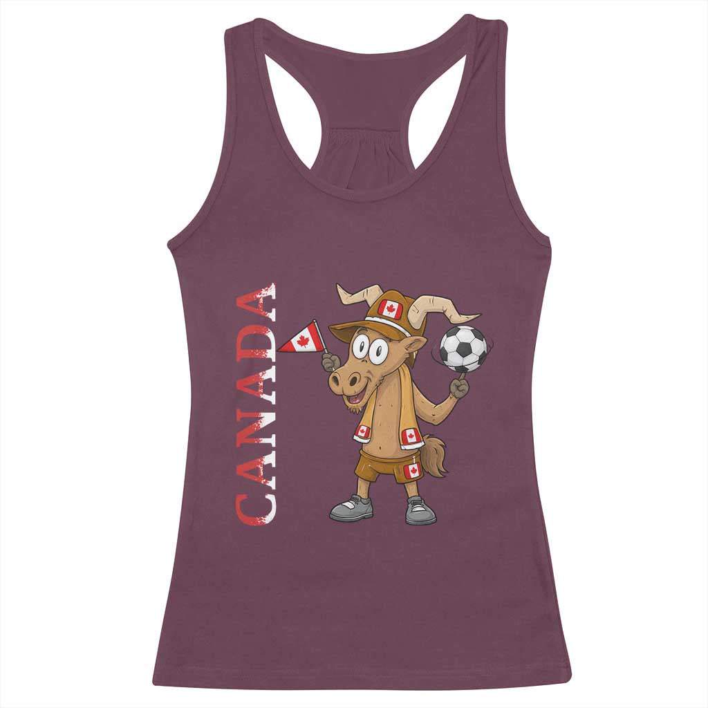 Proud Canada Soccer Moose Racerback Tank Top Canadian Football Fan