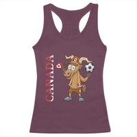 Proud Canada Soccer Moose Racerback Tank Top Canadian Football Fan