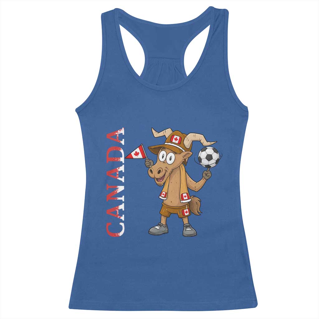 Proud Canada Soccer Moose Racerback Tank Top Canadian Football Fan