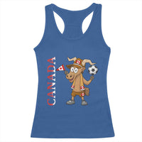 Proud Canada Soccer Moose Racerback Tank Top Canadian Football Fan