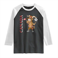 Proud Canada Soccer Moose Raglan Shirt Canadian Football Fan