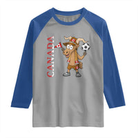Proud Canada Soccer Moose Raglan Shirt Canadian Football Fan