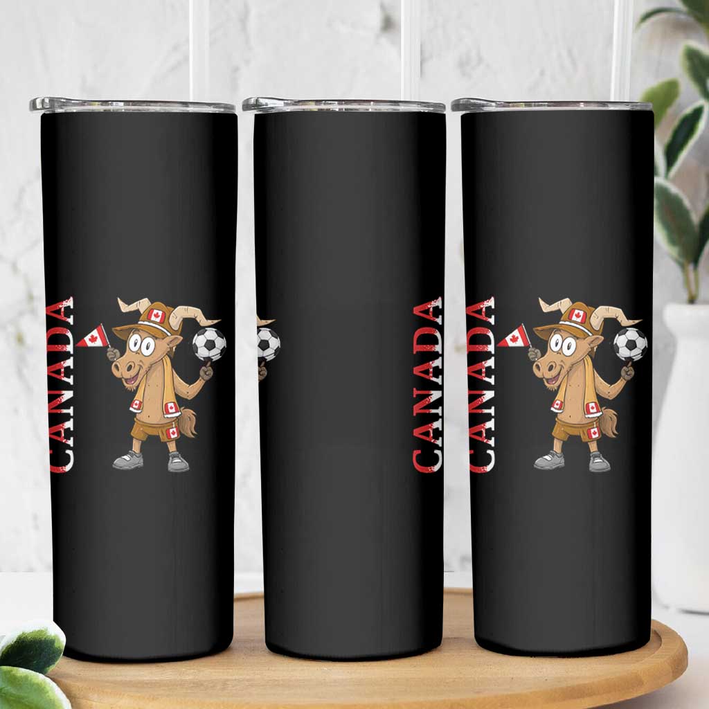 Proud Canada Soccer Moose Skinny Tumbler Canadian Football Fan