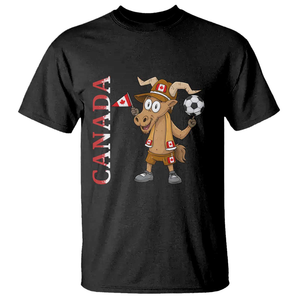 Proud Canada Soccer Moose T Shirt Canadian Football Fan