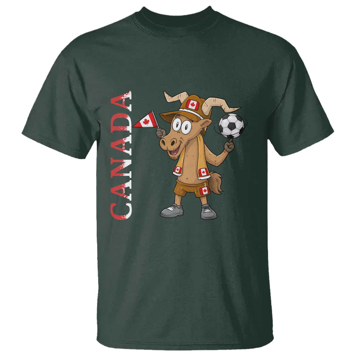 Proud Canada Soccer Moose T Shirt Canadian Football Fan