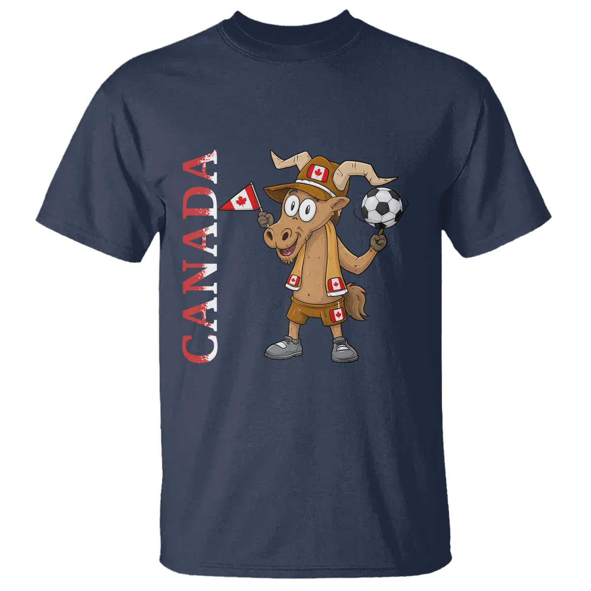 Proud Canada Soccer Moose T Shirt Canadian Football Fan