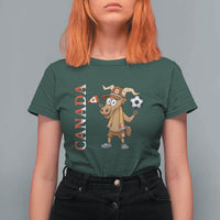 Proud Canada Soccer Moose T Shirt For Women Canadian Football Fan