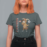 Proud Canada Soccer Moose T Shirt For Women Canadian Football Fan