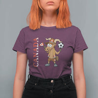 Proud Canada Soccer Moose T Shirt For Women Canadian Football Fan