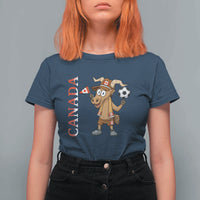 Proud Canada Soccer Moose T Shirt For Women Canadian Football Fan