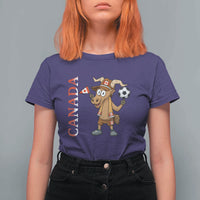 Proud Canada Soccer Moose T Shirt For Women Canadian Football Fan