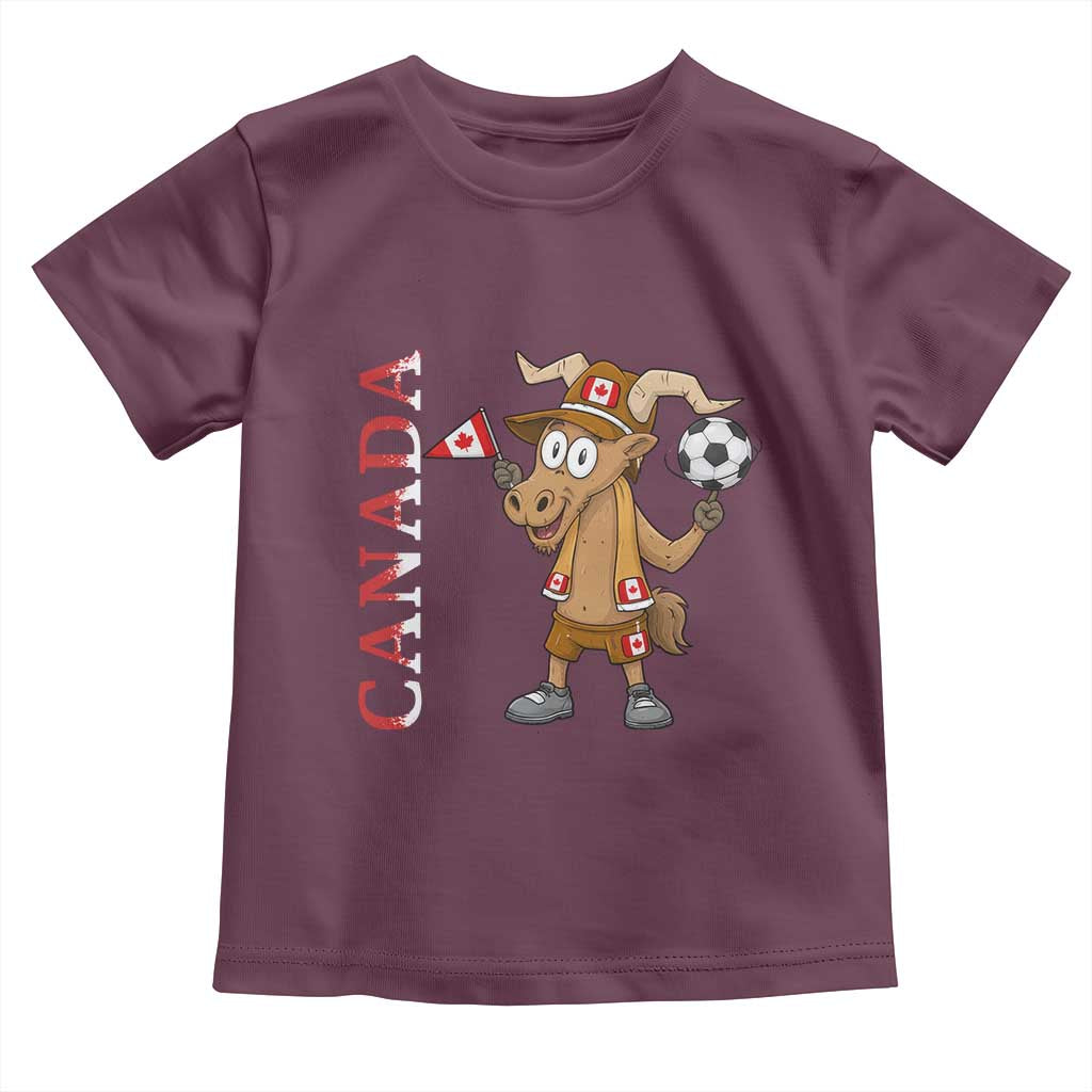 Proud Canada Soccer Moose Toddler T Shirt Canadian Football Fan