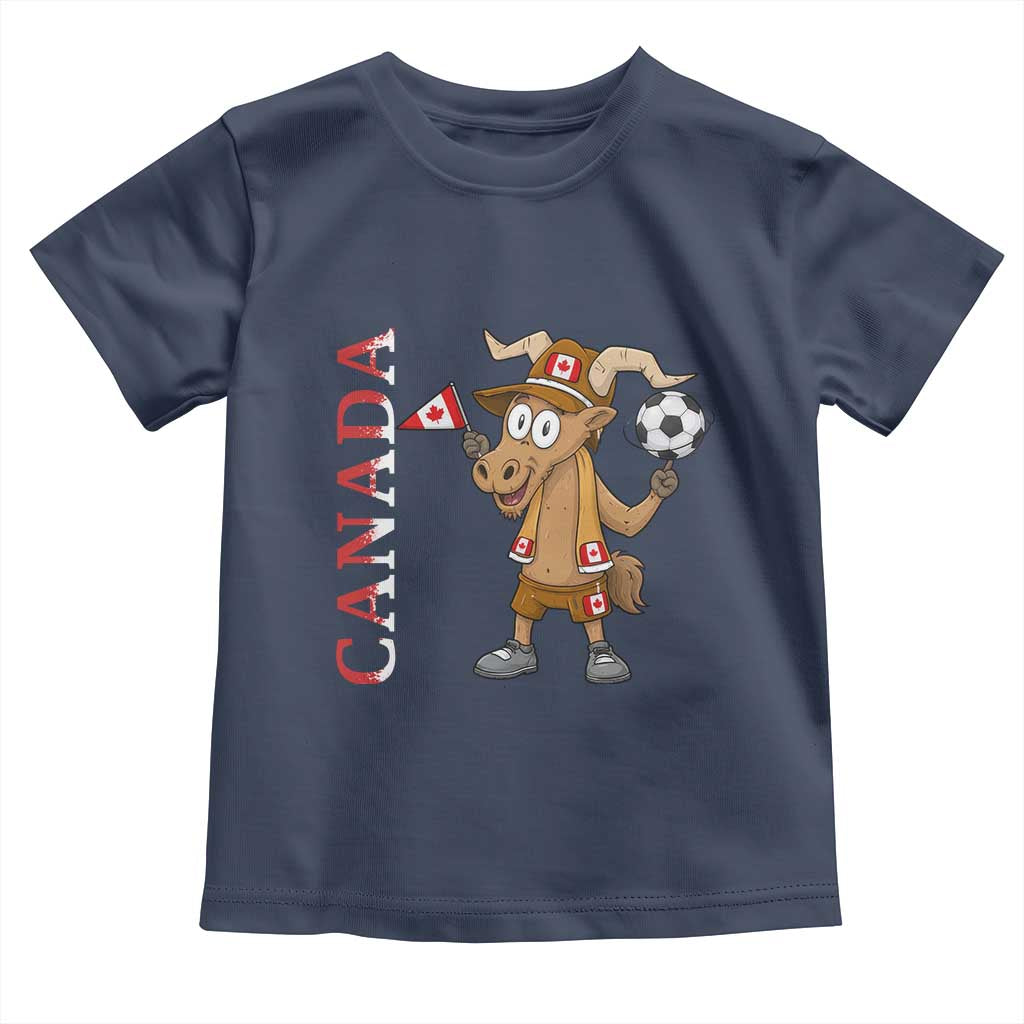 Proud Canada Soccer Moose Toddler T Shirt Canadian Football Fan