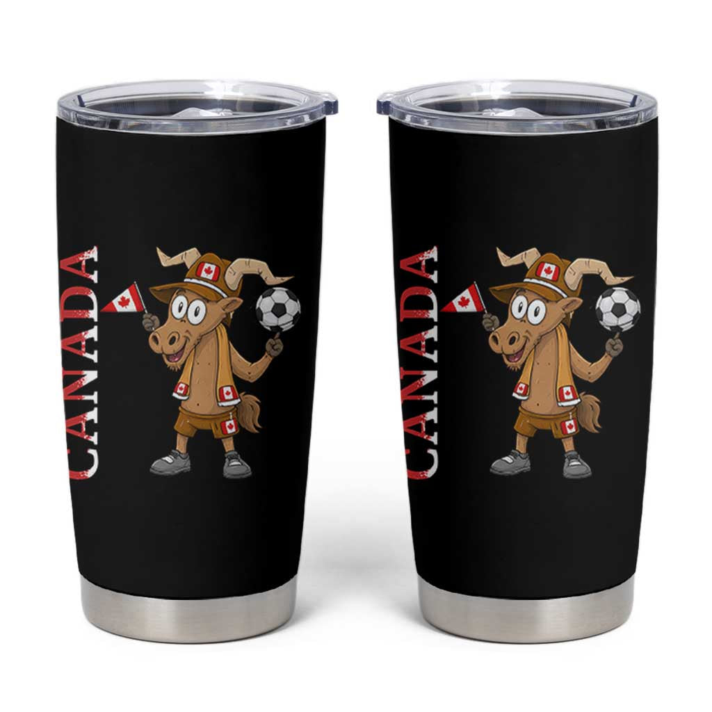 Proud Canada Soccer Moose Tumbler Cup Canadian Football Fan