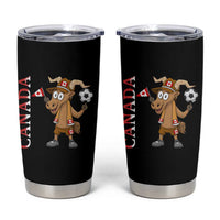 Proud Canada Soccer Moose Tumbler Cup Canadian Football Fan