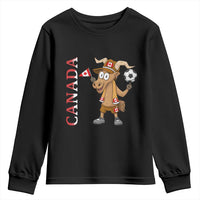 Proud Canada Soccer Moose Youth Sweatshirt Canadian Football Fan