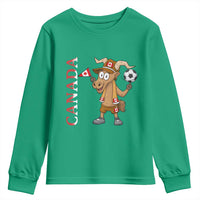 Proud Canada Soccer Moose Youth Sweatshirt Canadian Football Fan