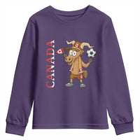Proud Canada Soccer Moose Youth Sweatshirt Canadian Football Fan