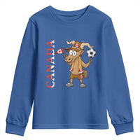 Proud Canada Soccer Moose Youth Sweatshirt Canadian Football Fan