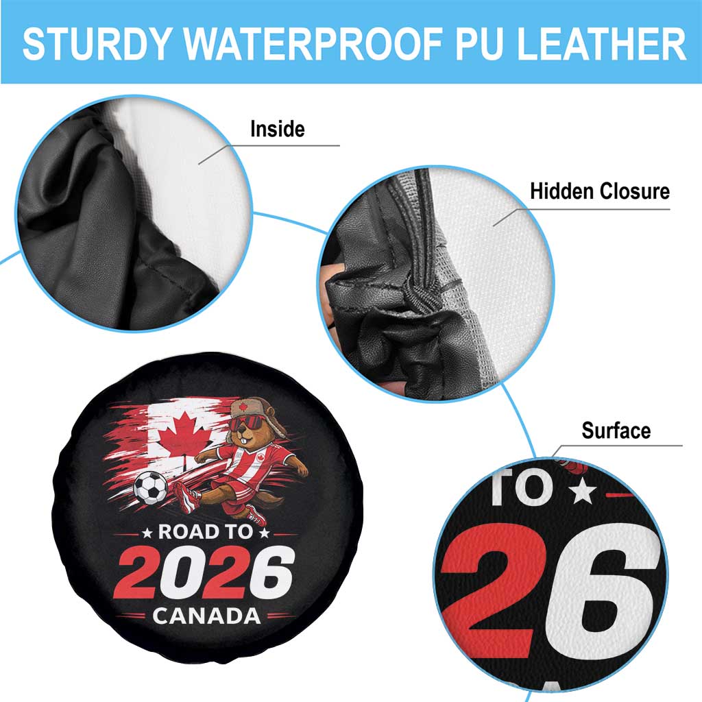 Proud Canada Soccer Beaver Spare Tire Cover Road To 2026