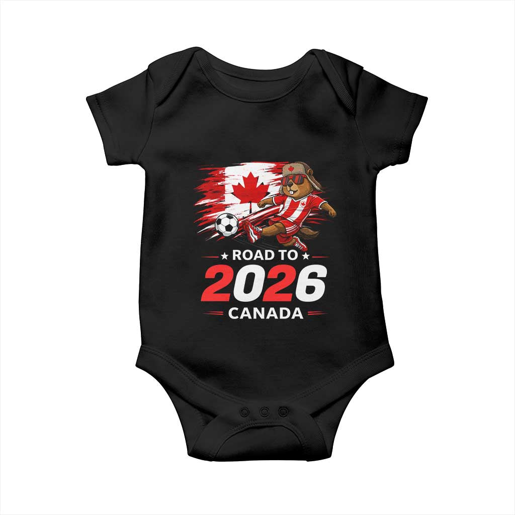 Proud Canada Soccer Beaver Baby Onesie Road To 2026