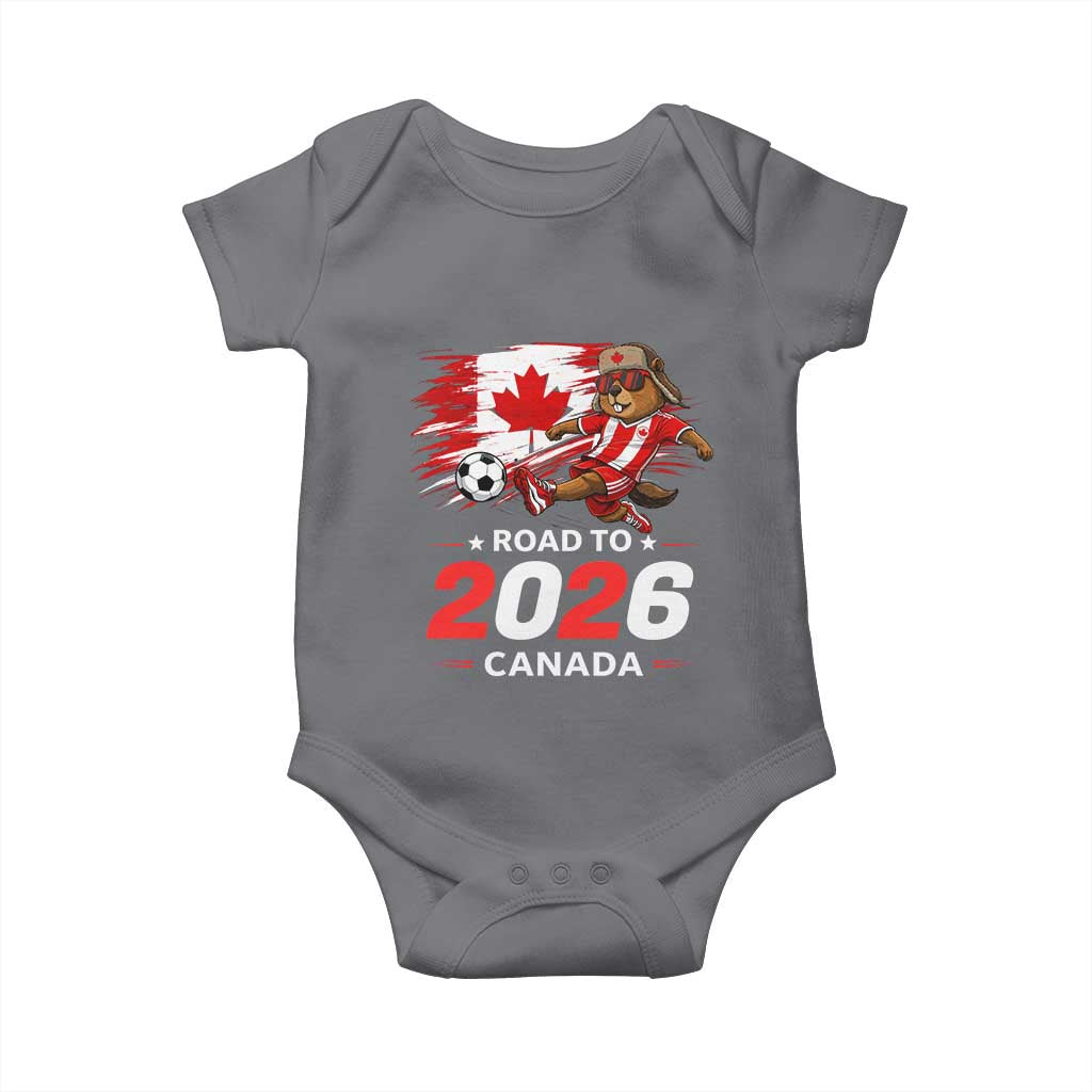 Proud Canada Soccer Beaver Baby Onesie Road To 2026