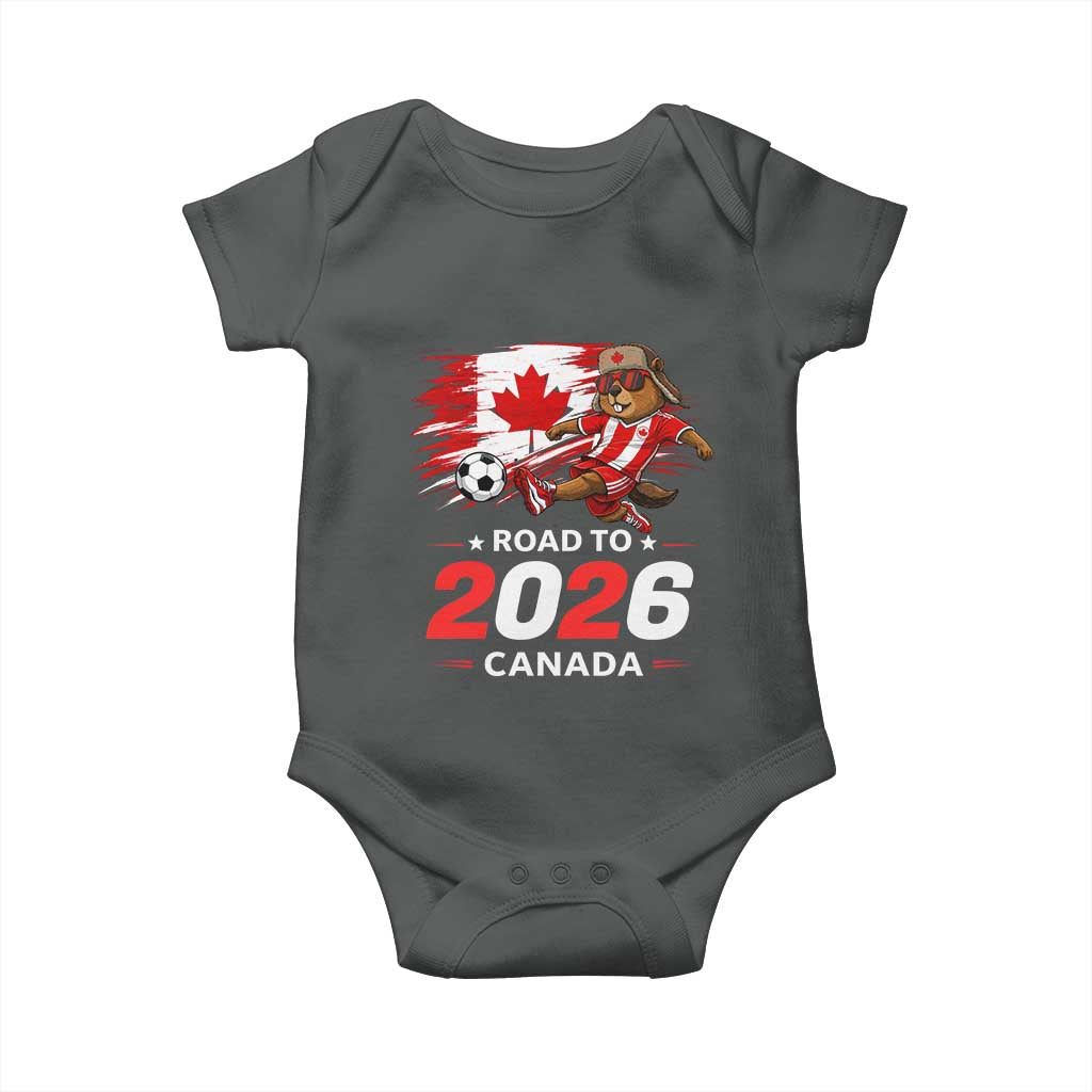 Proud Canada Soccer Beaver Baby Onesie Road To 2026