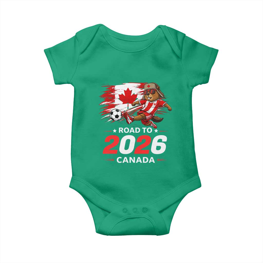 Proud Canada Soccer Beaver Baby Onesie Road To 2026