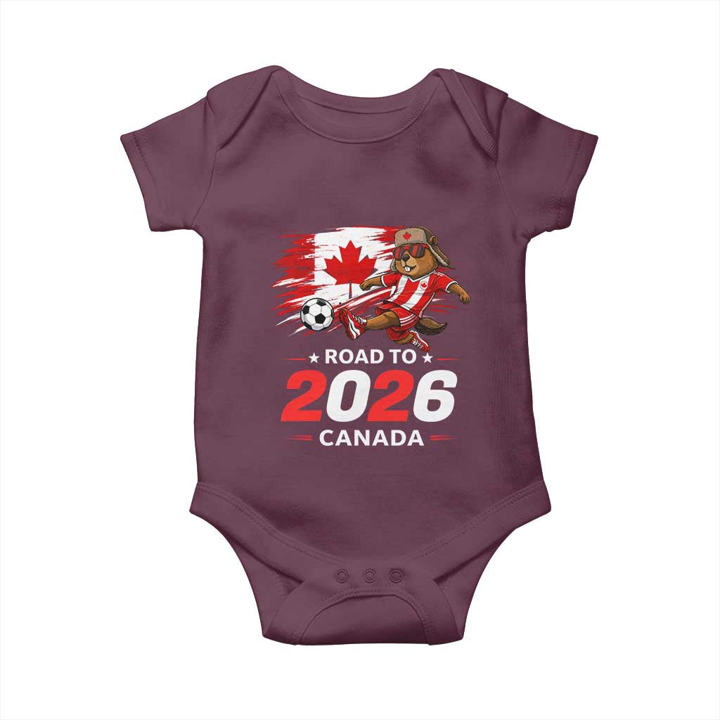 Proud Canada Soccer Beaver Baby Onesie Road To 2026