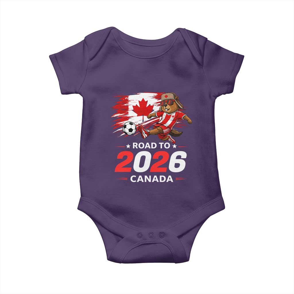 Proud Canada Soccer Beaver Baby Onesie Road To 2026