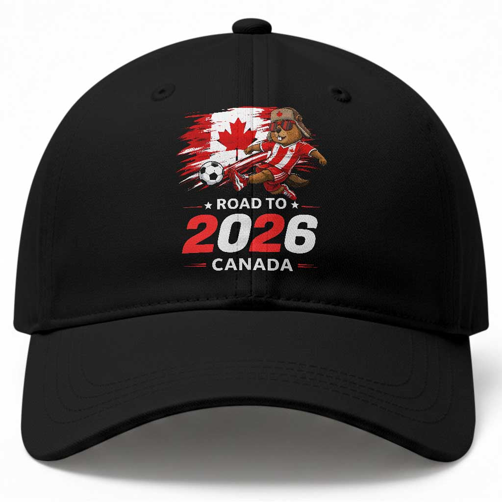 Proud Canada Soccer Beaver Baseball Cap Road To 2026