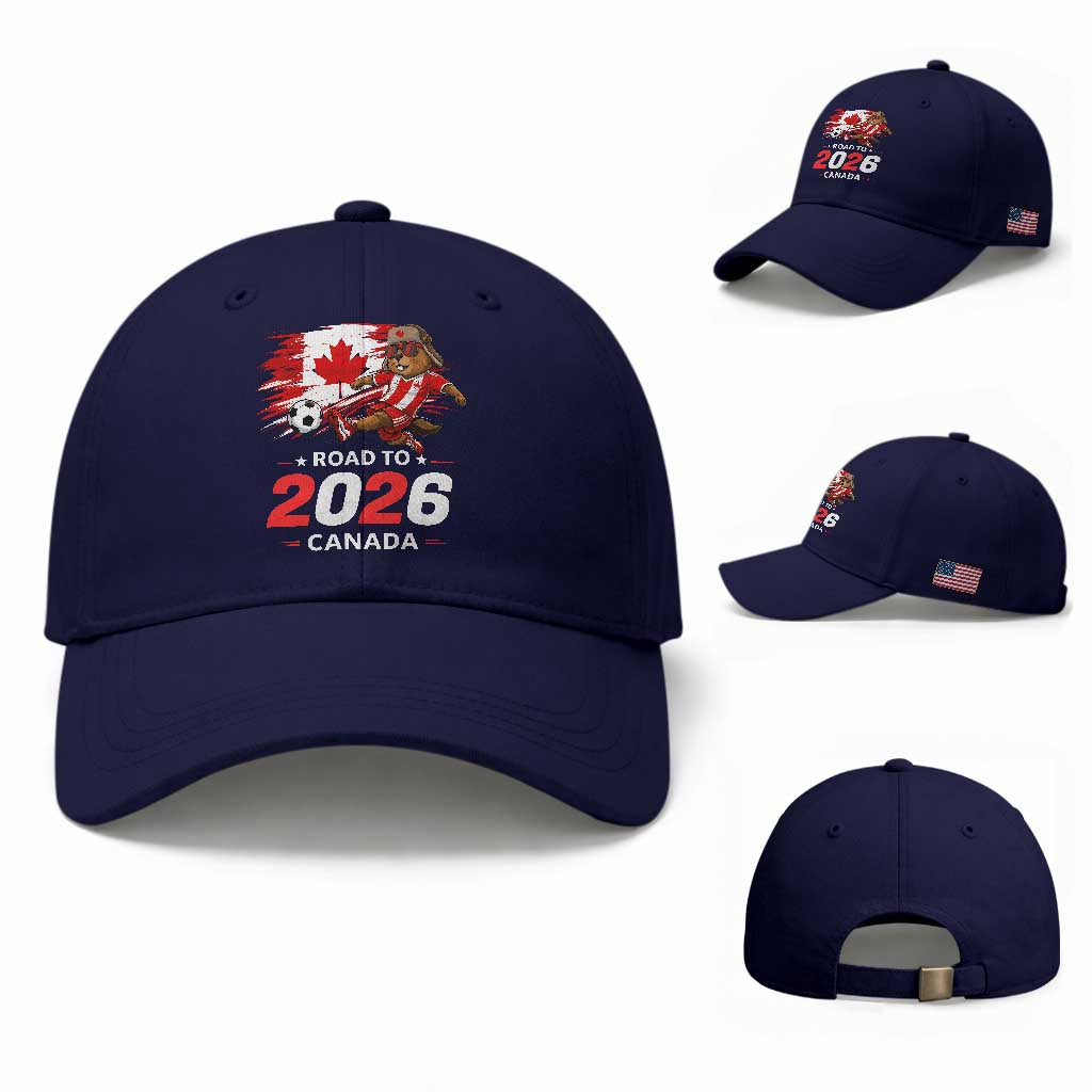 Proud Canada Soccer Beaver Baseball Cap Road To 2026