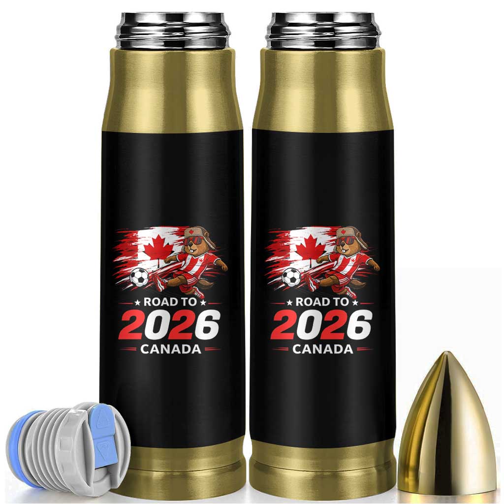 Proud Canada Soccer Beaver Bullet Tumbler Road To 2026