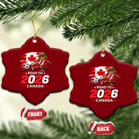Proud Canada Soccer Beaver Ceramic Ornament Road To 2026