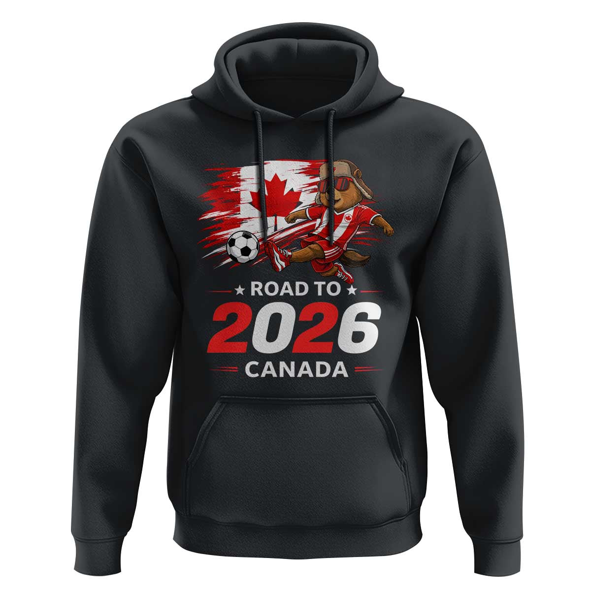 Proud Canada Soccer Beaver Hoodie Road To 2026