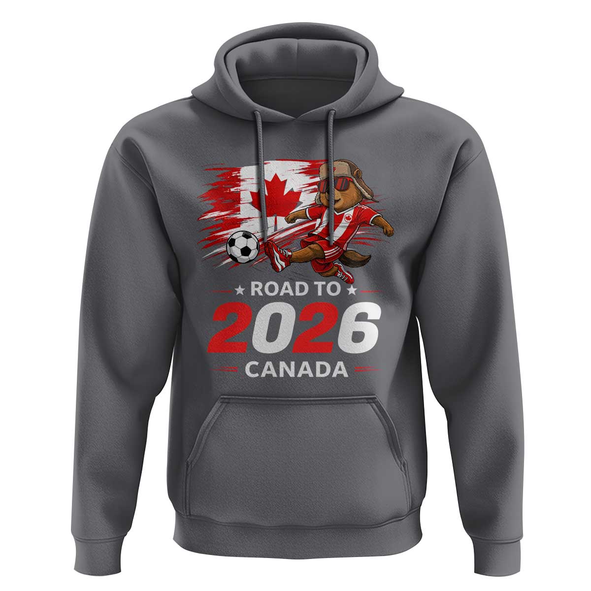 Proud Canada Soccer Beaver Hoodie Road To 2026