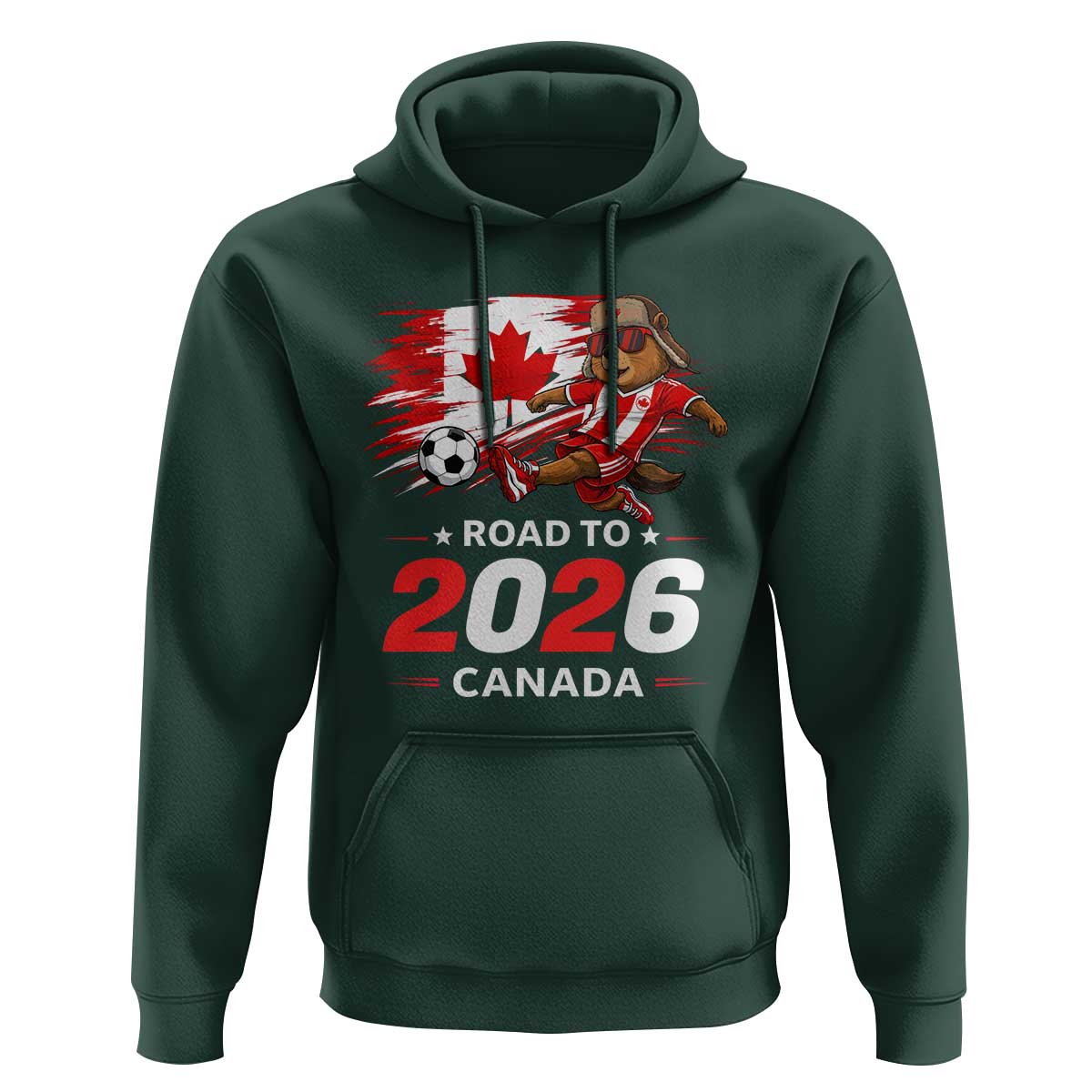 Proud Canada Soccer Beaver Hoodie Road To 2026