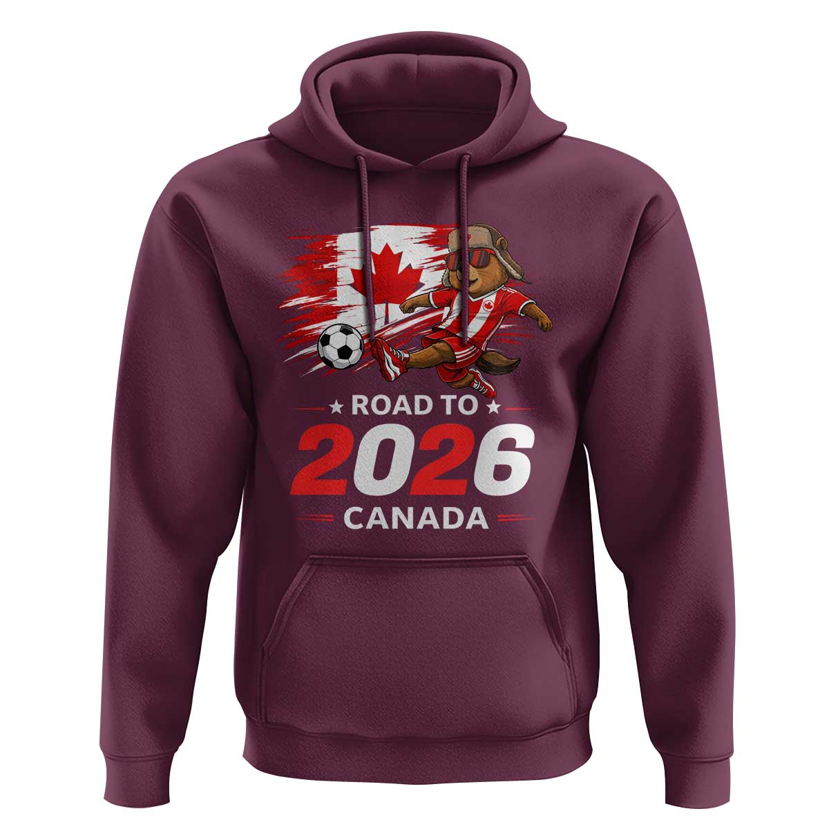 Proud Canada Soccer Beaver Hoodie Road To 2026